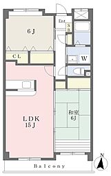 パインケープ11 2LDKの間取図画像