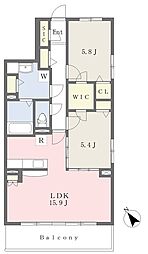 サン・エトワール 2LDKの間取図画像