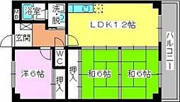 エクセレント田口 3LDKの間取図画像