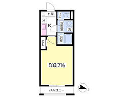 クレフラスト名島駅前A 1Kの間取図画像