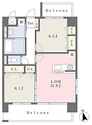 ARDIS 2LDKの間取図画像