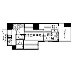ARTIS仙台木町通 2Kの間取図画像