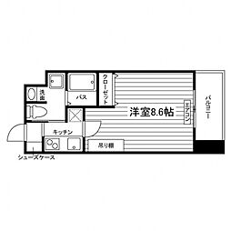 UnisCourt仙台東口 1Kの間取図画像