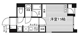 ラフィーユ北六番丁 ワンルームの間取図画像