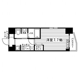 ARTIS仙台花京院 1Kの間取図画像