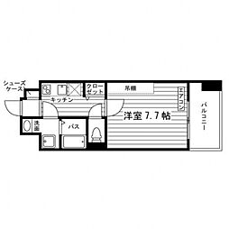 ラフィーユ本町 1Kの間取図画像