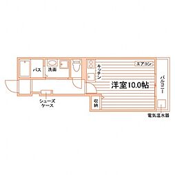 アヴァンティ ワンルームの間取図画像