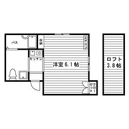 マ・ピエス百合ヶ丘参番館 1Kの間取図画像