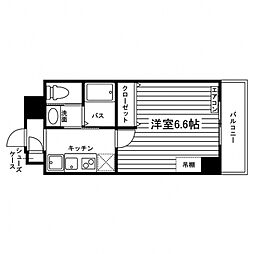 ウィルキューブ栗平 1Kの間取図画像