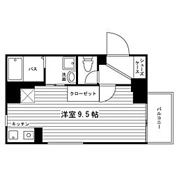 ウィスタリア東池袋 ワンルームの間取図画像