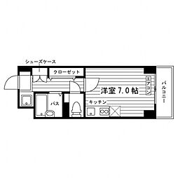 ルネサンス上板橋スチューデントコート ワンルームの間取図画像