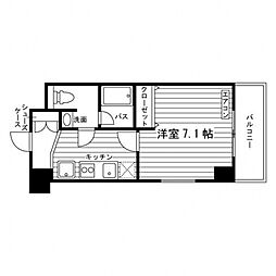 フォンティーヌ赤塚 1Kの間取図画像