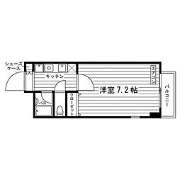 ファーストコンフォート 1Kの間取図画像