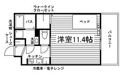(仮称)佐賀鍋島3丁目学生マンション ワンルームの間取図画像