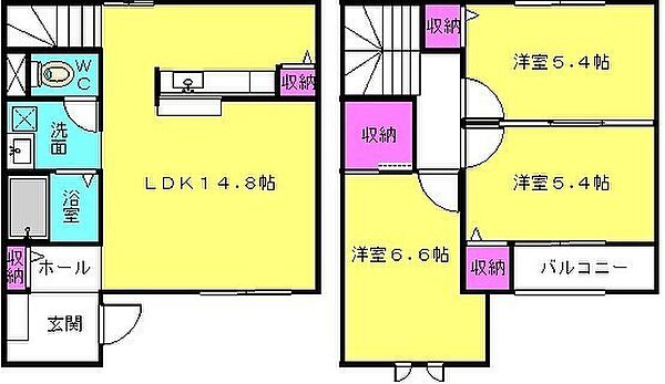 樵風館 4｜兵庫県高砂市曽根町(賃貸アパート3LDK・1階・83.66㎡)の写真 その2