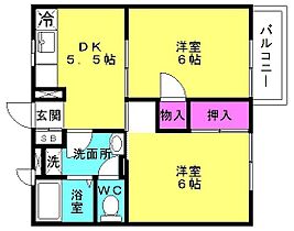 ハイム　ソレイユＢ 104 ｜ 兵庫県高砂市米田町米田205-3（賃貸アパート2K・1階・43.09㎡） その2