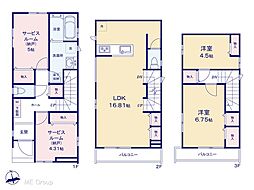 市川市原木3丁目 新築一戸建て 全3棟
