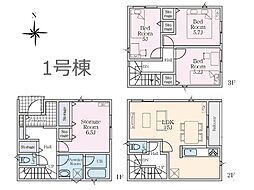 足立区千住緑町3丁目 第1 新築一戸建て 全2棟