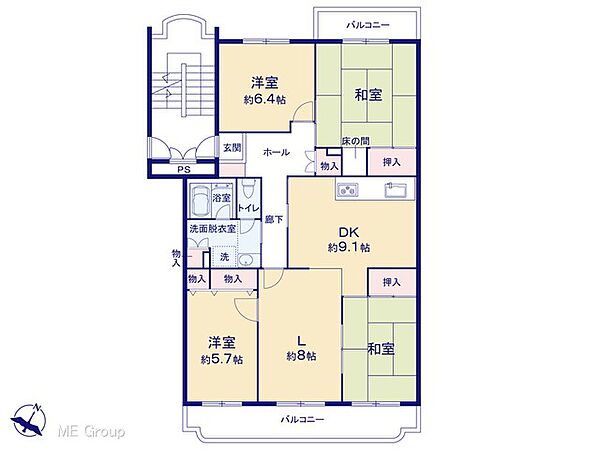 間取りを拡大表示