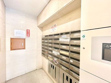 ポストはエントランス内にあるので雨に濡れず郵便が受け取れますね！