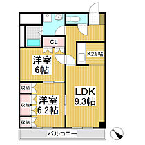 エタニティープレステージ上田  ｜ 長野県上田市秋和（賃貸マンション2LDK・3階・57.33㎡） その2