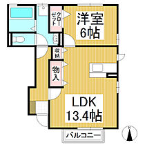 サフィーロＢ  ｜ 長野県上田市蒼久保（賃貸アパート1LDK・1階・50.35㎡） その2