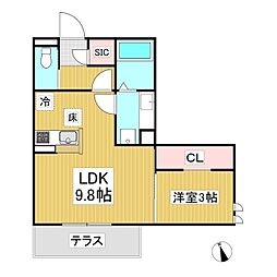 間取図画像 1LDK