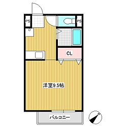 ガラ・プシケ ワンルームの間取図画像