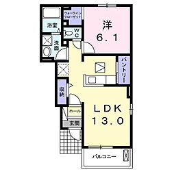 コッツウォルズ 1LDKの間取図画像