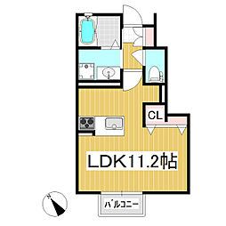メゾンリッチ2 ワンルームの間取図画像