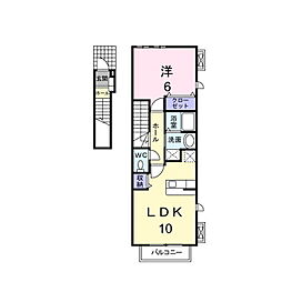 ブロッサム 1LDKの間取図画像