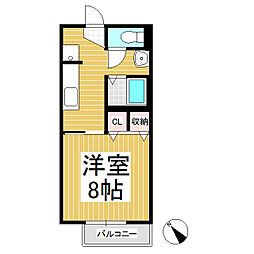 ア・ラ・モード 1Kの間取図画像