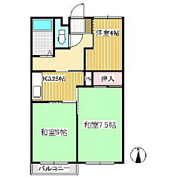 上田ライオンズマンション 3Kの間取図画像