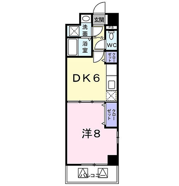 コン・タント・アモーレ ｜兵庫県明石市魚住町金ケ崎(賃貸マンション1DK・5階・33.44㎡)の写真 その3