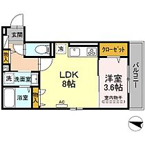 リライズ東雲 202 ｜ 広島県福山市三吉町3丁目5-18（賃貸アパート1LDK・2階・33.31㎡） その2