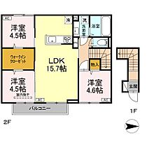 グランフェリシアI 205 ｜ 広島県福山市本庄町中4丁目9-9（賃貸アパート3LDK・2階・69.19㎡） その2