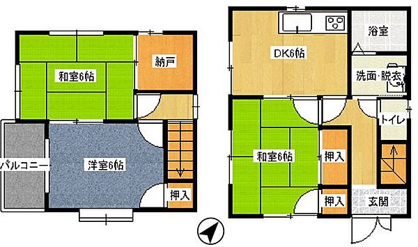 ネオウェーブ曙 G｜広島県福山市曙町2丁目(賃貸一戸建3SDK・1階・62.10㎡)の写真 その2