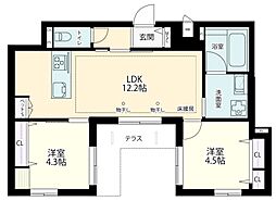 間取図画像 2LDK