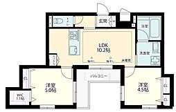 cielo 2LDKの間取図画像