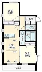 Gloriosa 2LDKの間取図画像