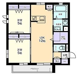アルメイ 2LDKの間取図画像