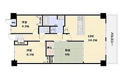 ダイアパレスウエストシティ四季の杜 3LDKの間取図画像