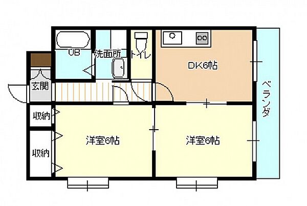 グレース長束 ｜広島県広島市安佐南区長束1丁目(賃貸マンション2DK・1階・43.74㎡)の写真 その2