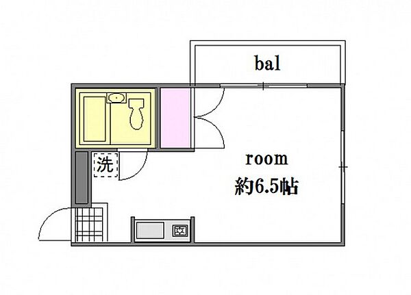 コーポ円満地 ｜広島県広島市佐伯区三宅1丁目(賃貸マンション1R・1階・15.00㎡)の写真 その2