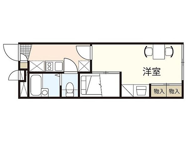 レオパレスHAPPY ｜広島県広島市安佐南区東野1丁目(賃貸アパート1K・2階・22.35㎡)の写真 その2