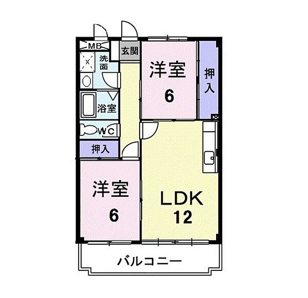 エクセル宮本 ｜広島県広島市安佐南区東野3丁目(賃貸マンション2LDK・3階・56.07㎡)の写真 その2