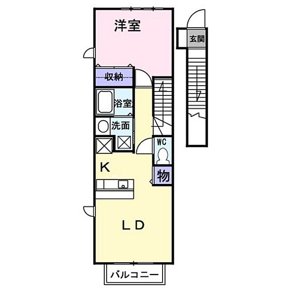 サニーヴィラＳ ｜広島県広島市安佐南区八木4丁目(賃貸アパート1LDK・2階・41.98㎡)の写真 その2