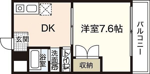 Ｔフラッツ ｜広島県広島市佐伯区皆賀3丁目(賃貸マンション1DK・3階・30.00㎡)の写真 その2