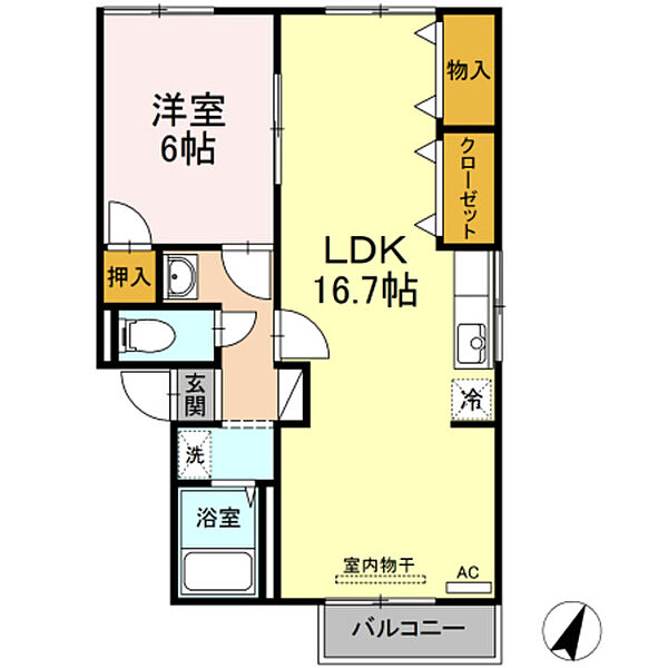 コーポふじ ｜広島県広島市東区戸坂大上2丁目(賃貸アパート1LDK・1階・50.26㎡)の写真 その2