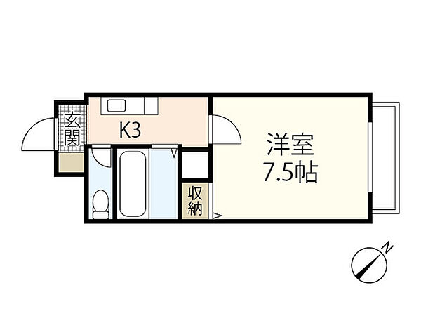 センチュリー曙I ｜広島県広島市東区曙5丁目(賃貸マンション1K・2階・24.00㎡)の写真 その2